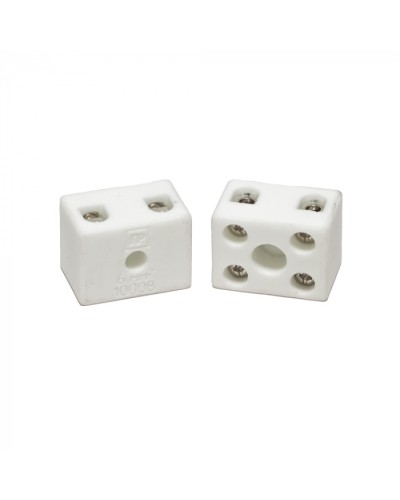 Клемма керамическая латунь 6 мм² 2 пары контактов с крепежным отверстием (5 шт/уп) Промрукав (PR08.7163) в Пятигорске Аксессуары для кабель-канала Pintop.ru