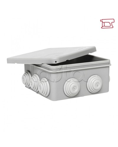 Коробка распред. КМР-030-014 с крышкой (100х100х50), 10 мембр. вводов IP55 EKF (plc-kmr-030-014-r) в Пятигорске Распределительные коробки Pintop.ru