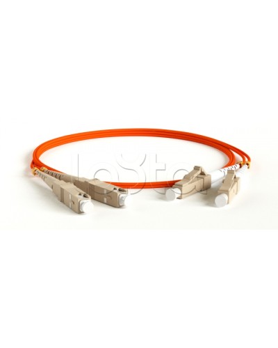 Патч-корд волоконно-оптический многомодовый MM 50/125, LC-SC, duplex, LSZH, 1 м Hyperline FC-D2-50-LC/PR-SC/PR-H-1M-LSZH-OR в Пятигорске Патч-корды оптические Pintop.ru