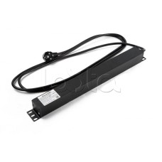 Блок розеток горизонтальный черн Hyperline (SHE19-6SH-2IEC-2.5EU)