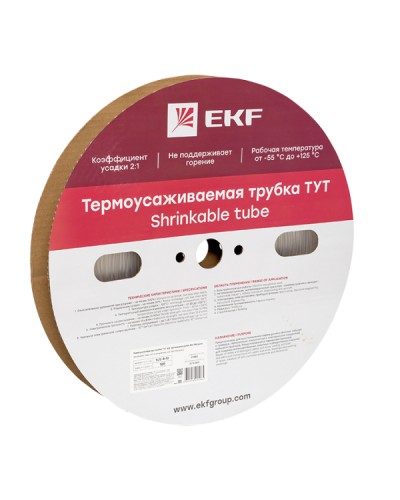 Термоусаживаемая трубка ТУТ 4/2 прозрачная рулон EKF PROxima (tut-4-tr) в Пятигорске Аксессуары для кабель-канала Pintop.ru