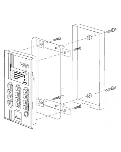 Комплект монтажный для блока вызова БВД-M200 Vizit МК-T40 в Пятигорске Аксессуары для многоабонентных систем Pintop.ru
