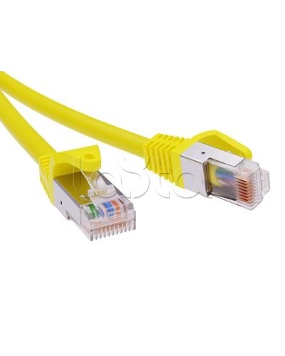 Патч-корд экранированный CAT5E F/UTP 4х2, LSZH, желтый, 0.5м DKC RN5EFU4505YL в Пятигорске Патчкорды (медные) Pintop.ru