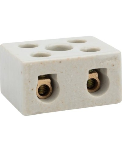 Клемма керамическая винтовая КВ 12 мм² 2 пары контактов с крепежным отверстием (50 шт./уп.) REXANT (07-6223) в Пятигорске Монтажные материалы Pintop.ru