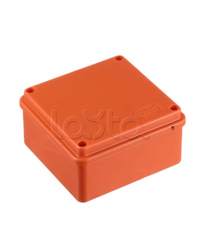 JBS100 Коробка огн. E110, о/п 100х100х55мм, с гладкими стенками, без галогена, IP56, 4P, (2,5-16 мм2), цвет оранж. Экопласт (42327HF) в Пятигорске Коробки (ОКЛ) Экопласт Pintop.ru