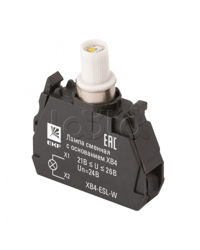 Лампа сменная c основанием XB4 белая 24В EKF PROxima (XB4-ESL-W) в Пятигорске Источники света(Лампы) Pintop.ru
