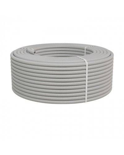 Труба ПНД-FRUF гофрир. тяжелая, с зондом, без галогена, трудногорючая, атмосферостойкая,цвет серый, диам. 20мм (100м) Экопласт (21120HFR-UF) в Пятигорске Труба гофрированная Pintop.ru