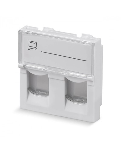 Вставка 45x45 (Mosaic) для 2 модулей формата Keystone Jack (арт.078610) Cabeus (FP-L-45-2M) в Пятигорске Модули Keystone Pintop.ru