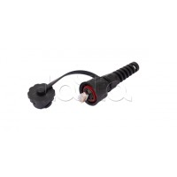 Индустриальный коннектор NIKOMAX RJ45/8P8C, Кат.6a (Класс Ea), 500МГц, покрытие 50мкд, экранированный, IP67, для одножильной витой пары, с защитной крышкой, черный NIKOMAX (NMC-RJ88RA50SA3-IS-BK)