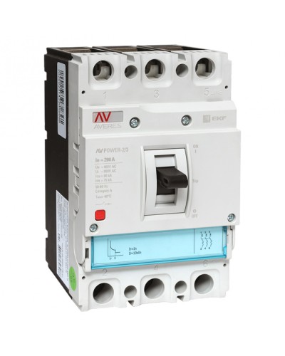 Автоматический выключатель AV POWER-2/3 200А 80kA TR EKF AVERES (mccb-23-200H-TR-av) в Пятигорске Электротехническое оборудование Pintop.ru