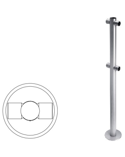 Стойка ограждения i-образная (антик серебро) Oxgard в Пятигорске Ограждения Pintop.ru