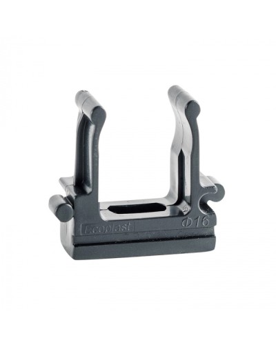 CF16G Держатель (клипса), без галогена, для труб D16мм, цвет чёрный (50шт)Экопласт (41716-50HF-BL) в Пятигорске Держатели, клипсы, скобы Pintop.ru