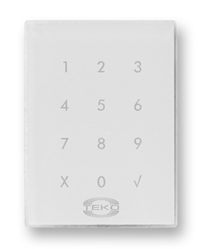 Клавиатура сенсорная Теко Астра-КТМ-С (белая) в Пятигорске Радиоканальные системы безопасности Теко Pintop.ru