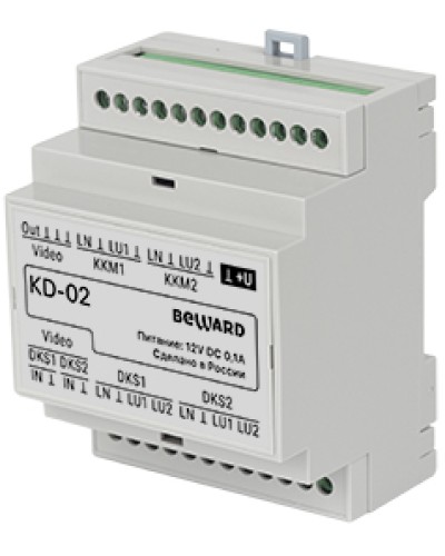 Коммутатор для одновременной работы 2-х многоабонентских домофонов Beward KD-02 в Пятигорске Аксессуары для IP домофонов Pintop.ru