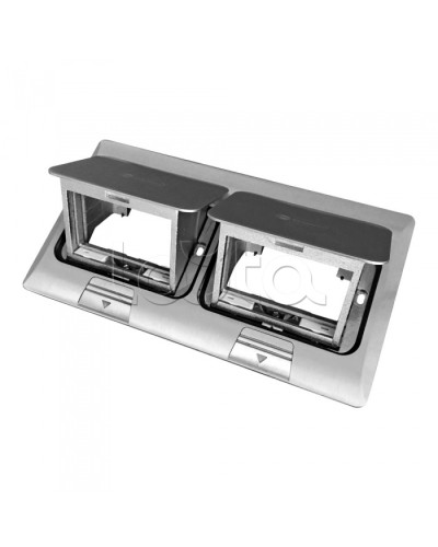 Люк в пол на 2x2 поста (45х45мм) в комплекте с коробкой и суппортом, сталь Экопласт (70027) в Пятигорске Системы лючков и колонн Pintop.ru