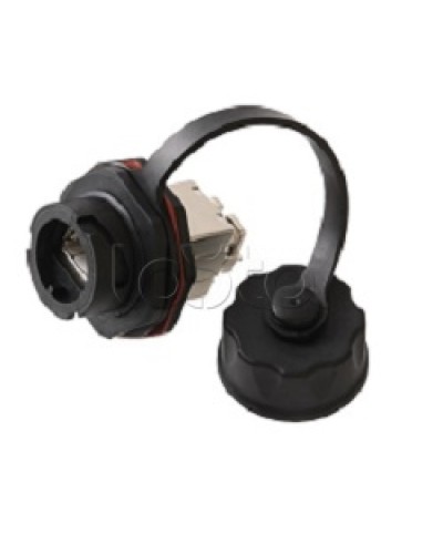 Индустриальный модуль-вставка NIKOMAX, Кат.6a (Класс Ea), 500МГц, RJ45/8P8C, 110/KRONE, T568A/B, экранированный, IP67, с защитной крышкой, черный NIKOMAX (NMC-KJSA2-IS-BK) в Пятигорске Модули Keystone Pintop.ru