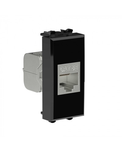 Avanti Компьютерная розетка RJ-45 без шторки модульная, кат.5е экран., Черный квадрат 1модуль DKC (4402761) в Пятигорске Коннекторы Pintop.ru