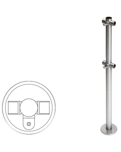 Cтойка ограждения Т-образная с 2-мя полупетлями (антик серебро) Oxgard в Пятигорске Ограждения Pintop.ru