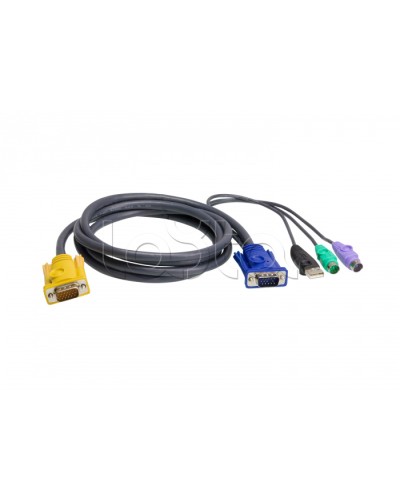 КВМ-кабель с интерфейсами PS/2, USB, VGA (1.2м) ATEN 2L-5301UP в Пятигорске Видеоусилители, Модуляторы, Делители Pintop.ru