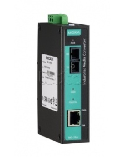 Медиаконвертер Ethernet 10/100BaseTX в 100BaseFX (SC) с расширенным диапазоном температур Moxa IMC-21A-S-SC-T в Пятигорске Медиаконвертеры Pintop.ru