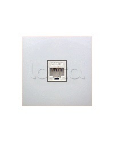 Накладка с суппортом розетки компьютерной и телефонной на 1 вход БЕЗ разъема LK60 Экопласт (866104-0) в Пятигорске Аксессуары для кабель-канала Pintop.ru