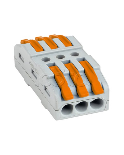 Строительно-монтажная клемма СМК 222-423 проходная 3 полюса 0,08-4мм2 (25шт.) EKF PROxima (plc-smk-423) в Пятигорске Клеммные колодки Pintop.ru