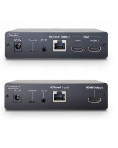 Удлинитель DisplayPort 4K(60Гц), USB, аудио, RS232 по кабелю витой пары(CAT6a) до 100м (HDBaseT) SC&T DP02U-4K6G в Пятигорске Видеоусилители, Модуляторы, Делители Pintop.ru