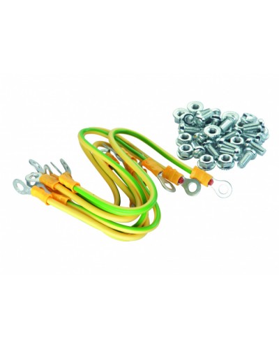 Eurolan Набор проводов заземления, 4 провода 250 мм × 4,0 кв.мм, 4 провода 150 мм × 4,0 кв.мм (60A-14-13GR) в Пятигорске Аксессуары для стоек и шкафов Pintop.ru