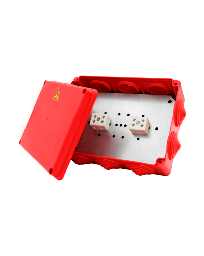 Коробка распределительная огнестойкая КРОПС-П6, IP55, габаритные размеры 240х195х90 мм, для кабелей сечением до 4 мм2, 20 клемм КМ-Профиль (FRJB-KM-P6-4-20-КРОПС-IP55) в Пятигорске Распределительные коробки Pintop.ru