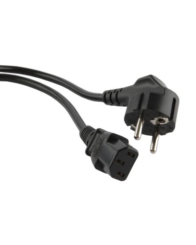 Кабель питания с заземлением Hyperline PWC-IEC13-IEC14-1,0-BK в Пятигорске Патч-корды и пигтейлы Pintop.ru