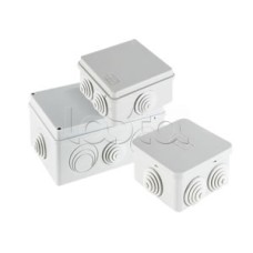 Экопласт JBS070 Коробка распред. о/п, 70х70х40мм 6 вых., IP44 белый
