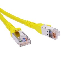 Патч-корд экранированный CAT6A SF/UTP 4х2, LSZH, желтый, 1м DKC RN6ASF4510YL