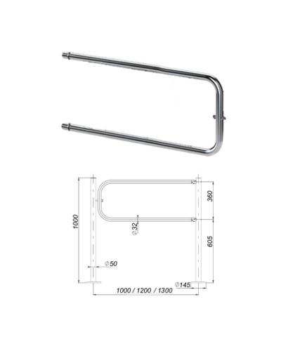 Створка ограждения поворотная 1300 мм Oxgard ВЗР 1996.09.03-02 в Пятигорске Ограждения Pintop.ru