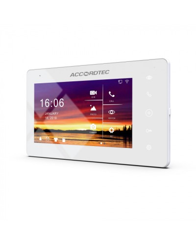 Видеодомофон 7 AccordTec AT-VD720W WH в Пятигорске Абонентские видеоустройства Pintop.ru