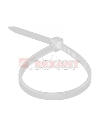 Хомут-стяжка нейлоновый 2.5х120 мм белый (100шт/уп) REXANT 07-0120 в Пятигорске Стяжки-хомуты Pintop.ru