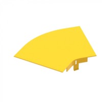 Крышка горизонтального поворота 45° оптического лотка 120 мм, желтая LANMASTER (LAN-OT120-HC45C)