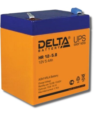 Аккумулятор свинцово-кислотный Delta HR 12-5.8 в Пятигорске Электротехническое оборудование Pintop.ru