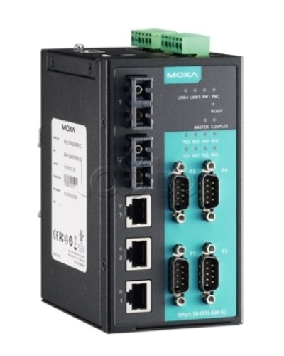 Сервер 4-портовый RS-232/422/485 в Ethernet Moxa NPort S8455I-SS-SC в Пятигорске Дополнительное оборудование для ОПС Pintop.ru