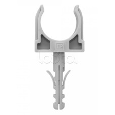 Крепеж-клипса с дюбелем серая д32 в малой упаковке (10шт/450шт уп/кор) Промрукав (PR13.0318)