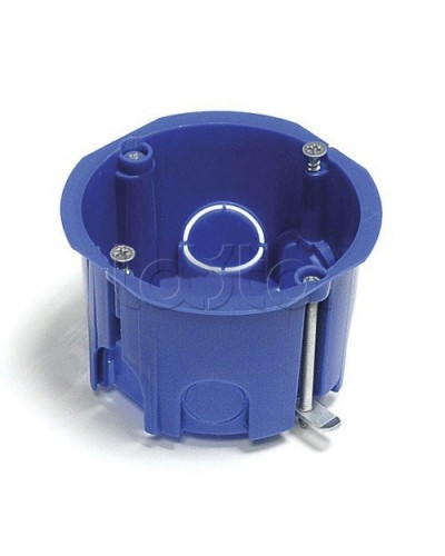 Коробка установочная D60x40мм со стык. ушками межцентр. 71мм, IP20, без винтов,синий Экопласт 44661-1 в Пятигорске Распределительные коробки Pintop.ru