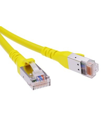 Патч-корд экранированный CAT6A SF/UTP 4х2, LSZH, желтый, 1.5м DKC RN6ASF4515YL в Пятигорске Патчкорды (медные) Pintop.ru