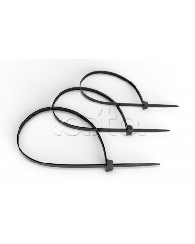 Стяжка нейлоновая неоткрывающаяся, безгалогенная (halogen free), 250x3.6мм, черная (100 шт) Cabeus CTBL-250 в Пятигорске Аксессуары для кабель-канала Pintop.ru