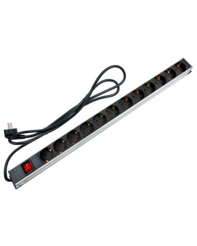 Блок на 12 розеток EU для 19 шкафов Cabeus PDU-12P-2EU в Пятигорске Блоки розеток Pintop.ru