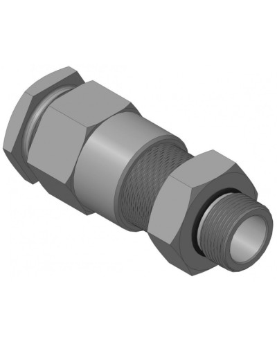 Кабельный ввод для бронированного кабеля с двойным уплотнением резьбой G3/4, внешним диаметром кабеля D=18-22 мм и проходным диаметром кабеля d=8-12 мм Спектрон КВБ-22/12-2У-М-G3/4 в Пятигорске Аксессуары для кабель-канала Pintop.ru