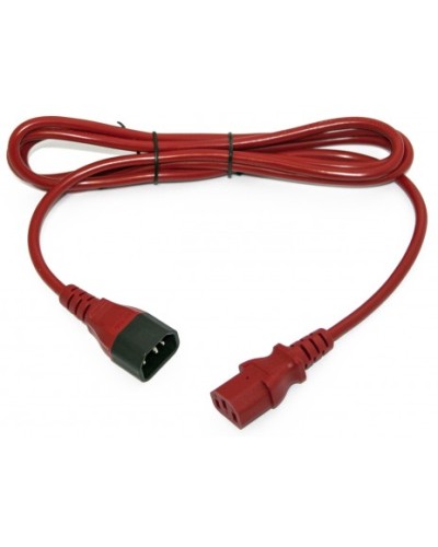 Кабель питания монитор-компьютер Hyperline PWC-IEC13-IEC14-3.0-RD в Пятигорске Патч-корды и пигтейлы Pintop.ru