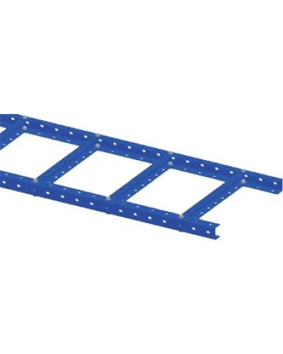 Лоток лестничный, прямая секция шириной 400 мм, сталь, 2.5 метра, серый LANMASTER LAN-LTS400-GY в Пятигорске Кабельные лотки Pintop.ru