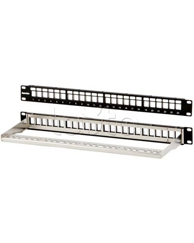 Модульная патч-панель 19, 24 порта, Flat Type, 1U, для экранированных модулей Hyperline PPBL3-19-24-SH-RM в Пятигорске Патч панель Pintop.ru