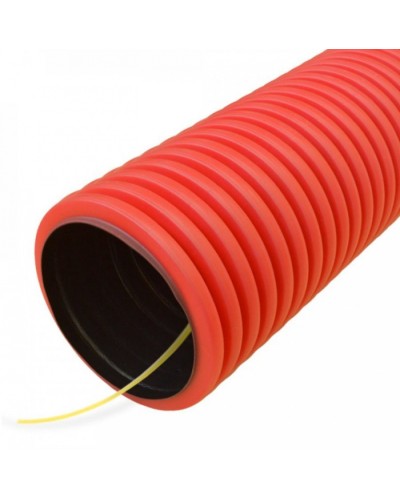 Труба гофрированная двустенная ПНД гибкая тип 450 (SN12) с/з красная д90 (20м/уп) Промрукав (PR15.0239) в Пятигорске Труба гофрированная Pintop.ru