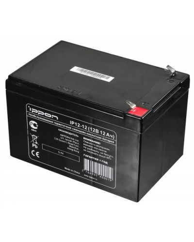Батарея герметичная свинцово-кислотная Ippon Батарея для ИБП IP12-12 12В 12Ач в Пятигорске Электротехническое оборудование Pintop.ru
