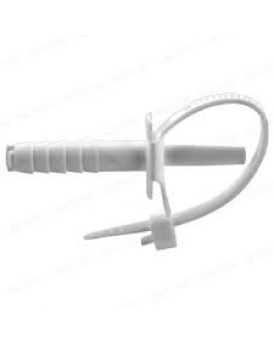 Стяжкa нейлоновая 150 x 8,0 мм, с дюбелем ø8 мм, белая (упак. 50 шт) REXANT (07-0176) в Пятигорске Стяжки-хомуты Pintop.ru